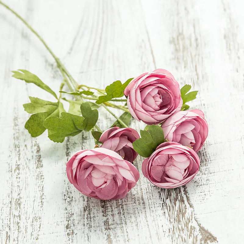 Artificial Flowers Floral Camellia Spring Room Decor Wedding Peony Bouquet | Дом и сад