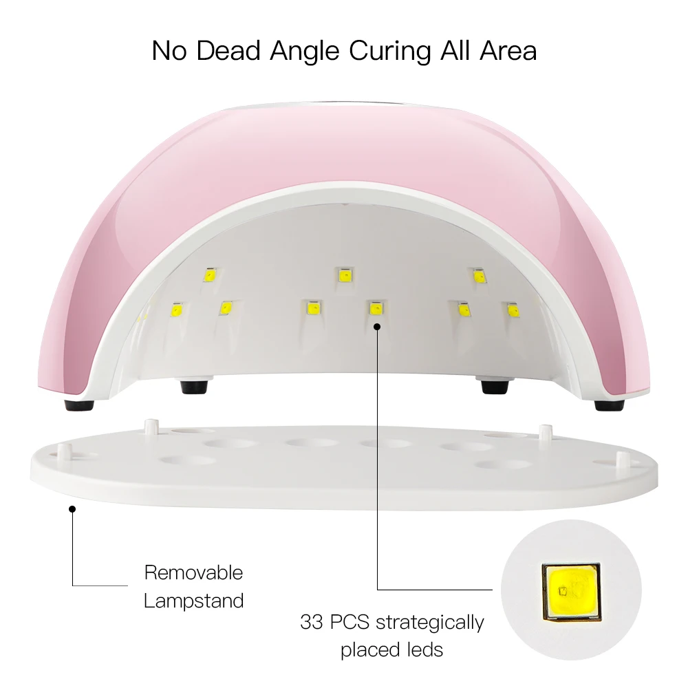 65W UV LED Nail Lamp with 33 Pcs Leds For Manicure Gel Nail Dryer Drying Nail Polish Lamp 30s/60s/99s Auto Sensor Manicure Tools