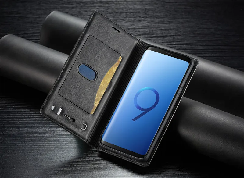 Флип Магнитный кожаный бумажник чехол для телефона для samsung Galaxy S9Plus S10 lite S8 чехол для samsung Note10 Note9 противоударный чехол