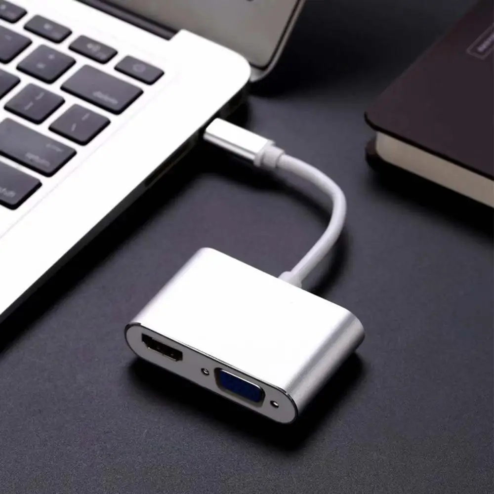 Тип-C к конвертеру Hdmi Vga Hd 2-в-1 Usb3.1 к конвертеру Hdmi компьютер внешние аксессуары