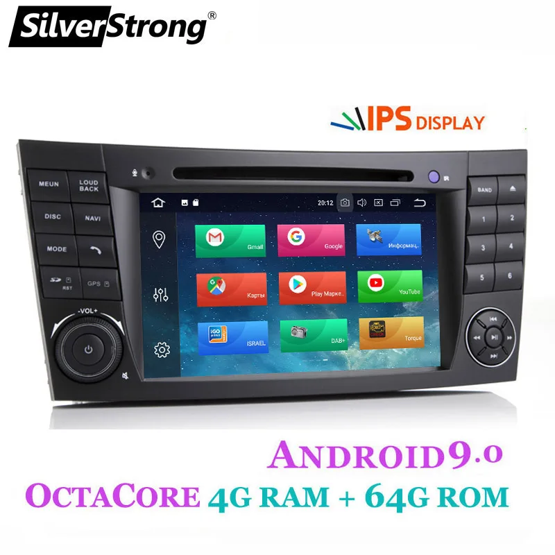 Ips DSP Android9.0 Автомобильный gps радио 4 г 64 г магнитофон стерео для Mercedes Benz CLK W209 W203 W208 W463 Vaneo Viano Vito