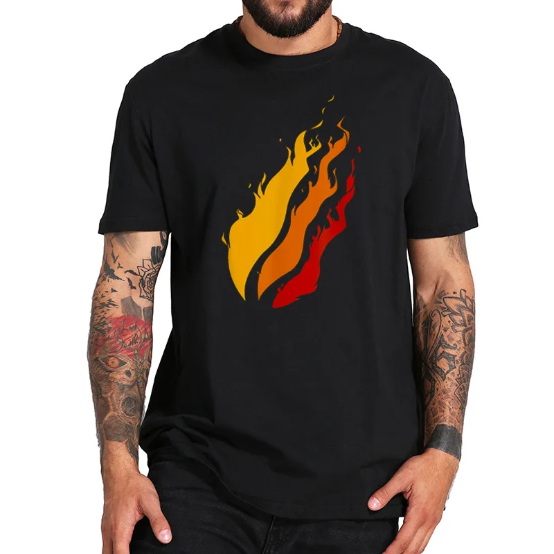 100% Cotton T Shirt a Nation Under Fire Video Game Flame Gamer Crew Neck Tops - Defend The USA Men and Women Tees | Мужская одежда
