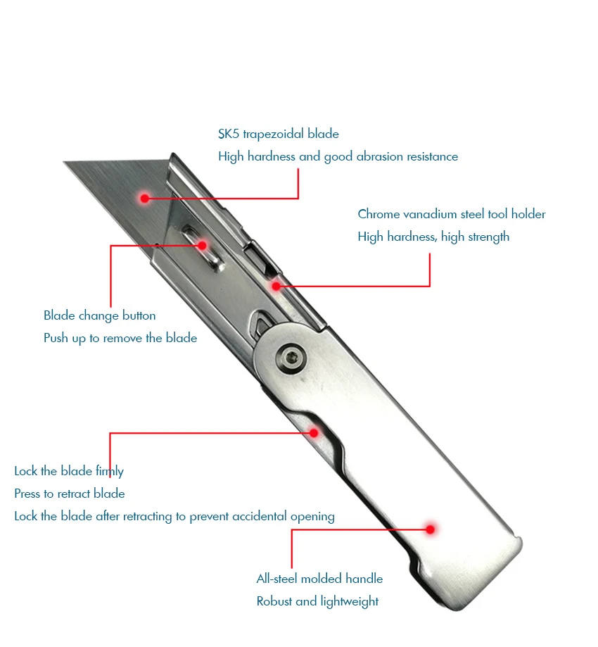 Складной нож из нержавеющей стали с карманным зажимом быстросменное лезвие