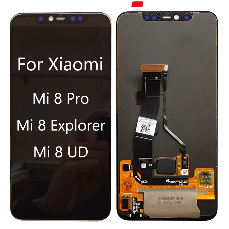 ЖК-дисплей AMOLED 6 21 дюйма для Xiaomi Mi 8 Pro / Explorer UD Замена сенсорного экрана дигитайзер