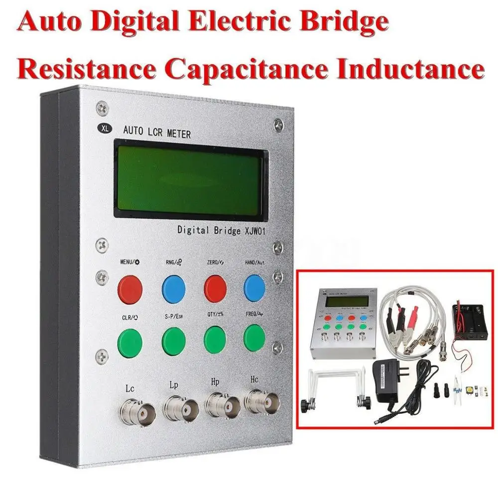 XJW01 digital bridge 0.3% L/CR tester resistance inductance capacitance ESR Meter finished product. with Metal case | Электроника