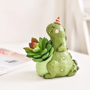 

Mini Animal Potted Artificial Green Succulent Plants Bonsai set Fake Flower Decorative Flower Home Balcony Decoration FZ08