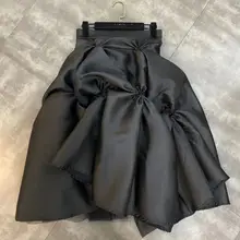 Женская юбка, новинка, зимняя стерео юбка-пачка, Очаровательная пряжа, темная Маленькая женская юбка, женские юбки с высокой талией