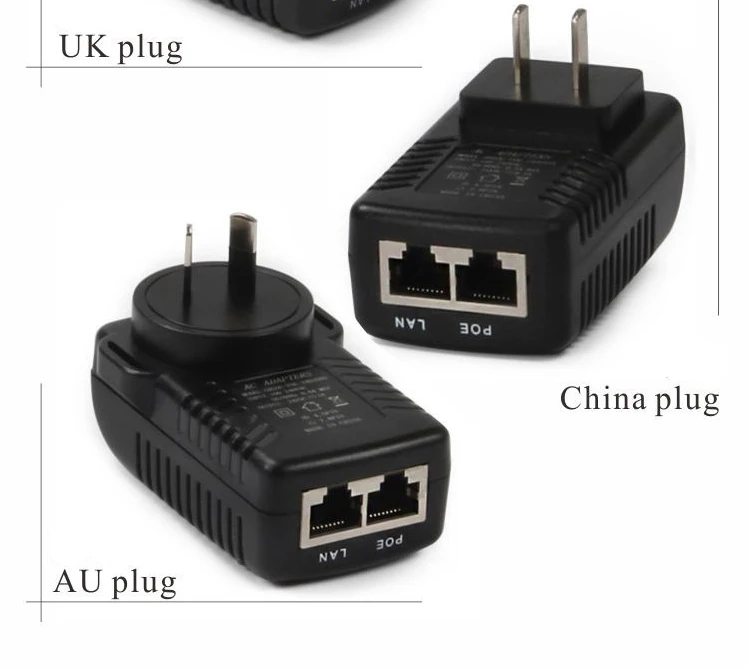DHL 100 шт./лот PoE адаптер 48V0. 5A PoE инжектор Ethernet выключатель питания 24 Вт для системы видеонаблюдения