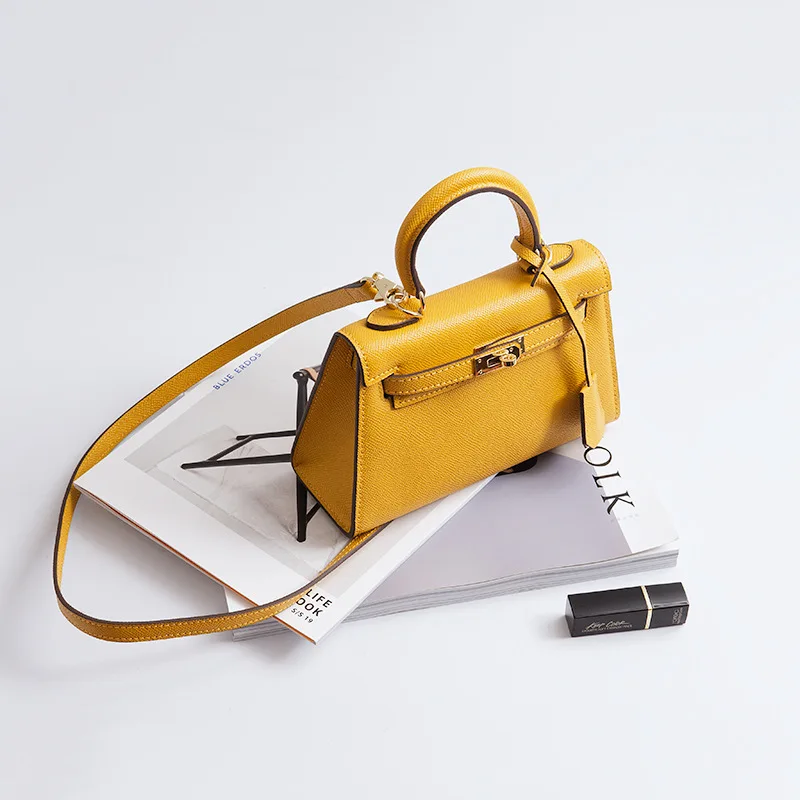 

New Fashion Ladies Genuine Leather Shoulder Crossbody Bag Trend Lady Cow All Match Ins Small Square Bag Luxury Ladies Handbag