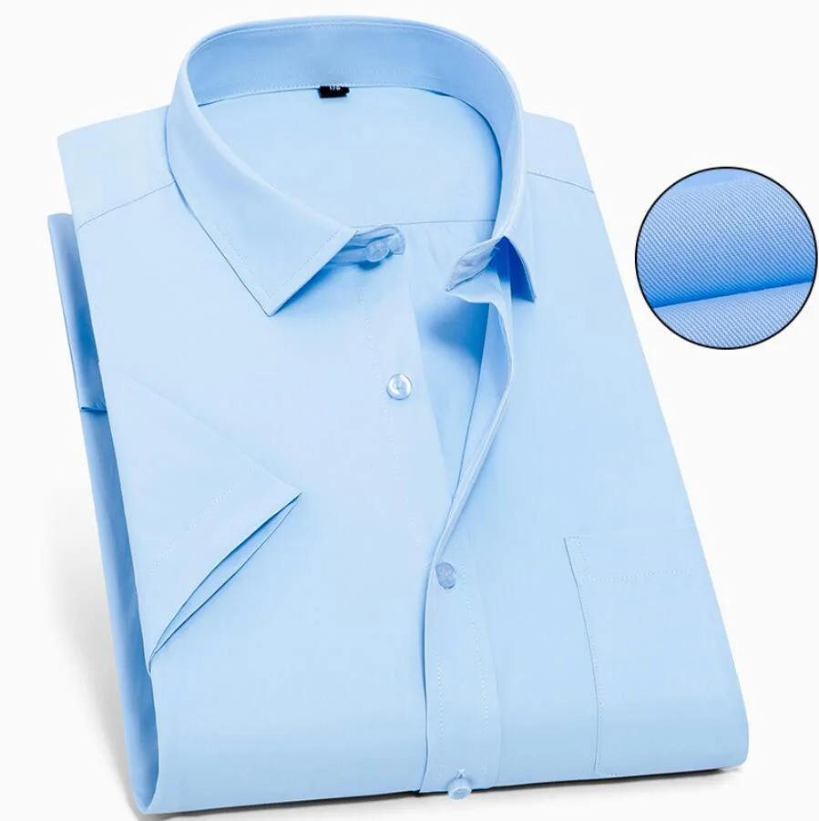 Men Short Sleeve Big Shirt Large Size 8XL-12XL Business Office Summer Lapel