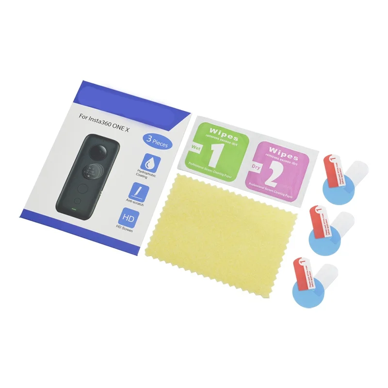 

Professional High-quality Panoramic Camera Accessories Round Screen Nano Protection Film 3 Pieces Set For Insta360 ONE X
