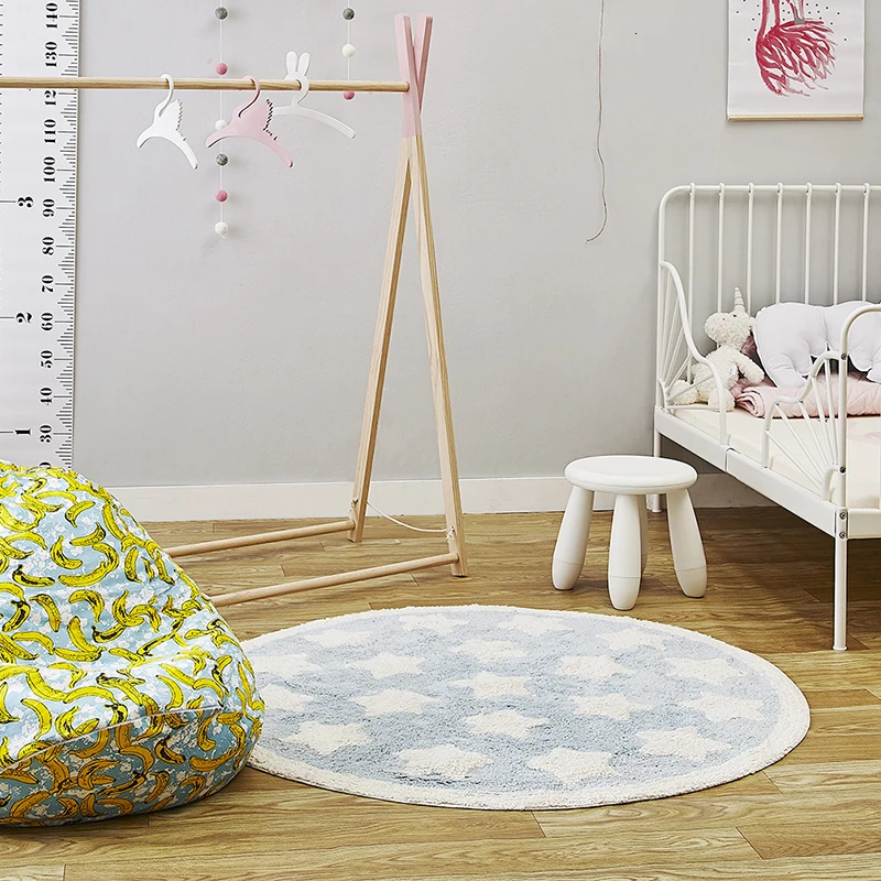 Koodykids, высокое качество, скандинавские детские коврики для игр, хлопковый коврик со звездами, коврики для игр, напольный ковер для детей, декор детской комнаты