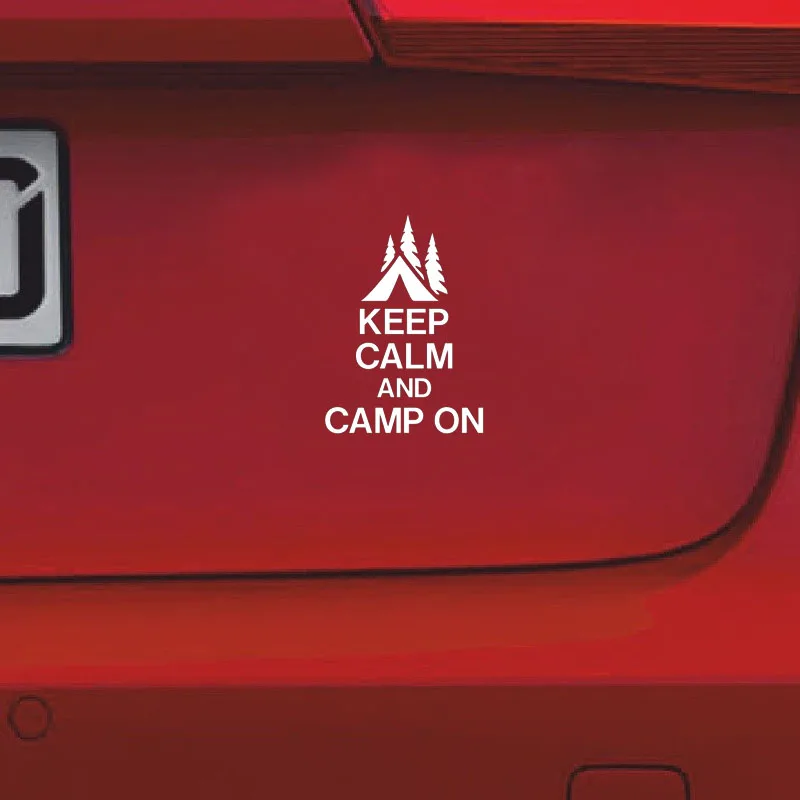Наклейка KEEP CALM AND CAMP 11 5x16 см интересная виниловая наклейка автомобильная для Hyundai
