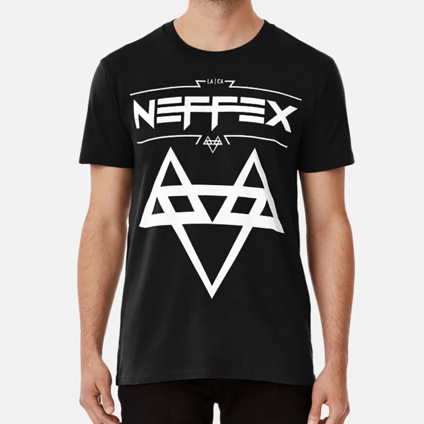 NEFFEX 2 логотип белая футболка neffex merch группа товар music nation army artist neffex|Футболки| |
