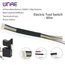 

Wire Cable With Light For Electric Drill Switch Adjustable Drill Speed Controller Brushless Drill Trigger Push Button Switch