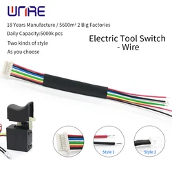 Wire Cable With Light For Electric Drill Switch Adjustable Drill Speed Controller Brushless Drill Trigger Push Button Switch