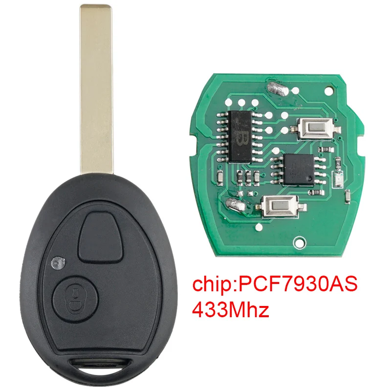 

Car Key Replacement 433Mhz 2 Buttons Car Remote Key Fob with PCF7930AS Chip Fit for Land Rover 75 MG ZT 2002-2005 Vehicle