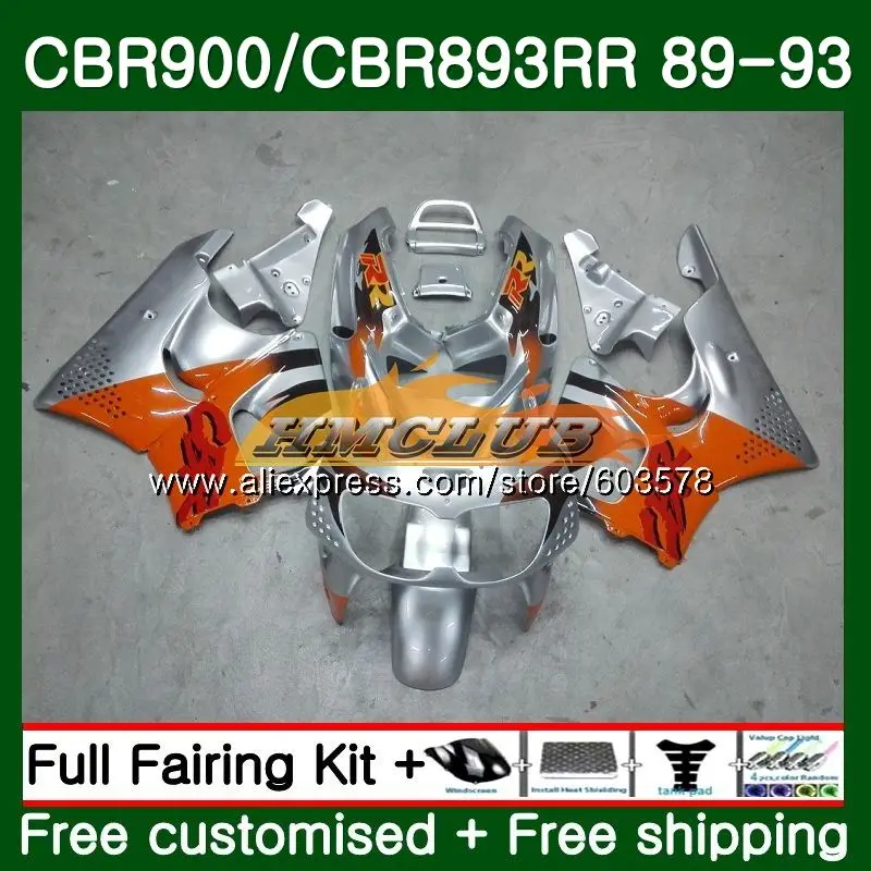 Корпус для HONDA CBR900RR CBR 893RR 1989 1990 1991 1992 1993 Orange хороший 92CL. 65 CBR900 CBR893 RR CBR893RR 89 90 91 92 93 обтекатель