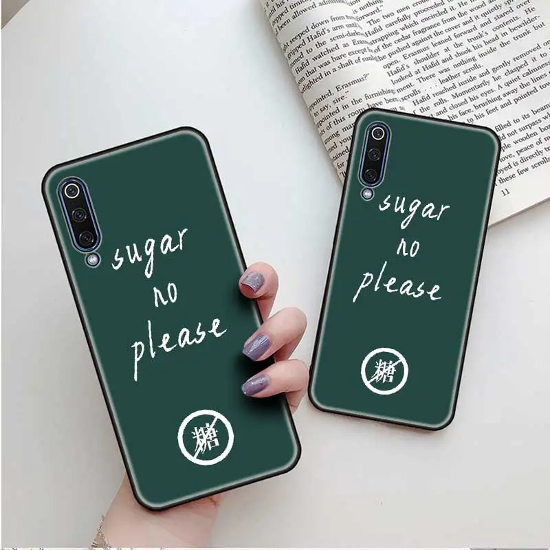 Для Xiaomi Redmi 6A 7A 8A Note 5 6 7 8 9 Pro 8T 9T 9Pro 9S S2 GO мягкий черный Чехол без сахара пожалуйста