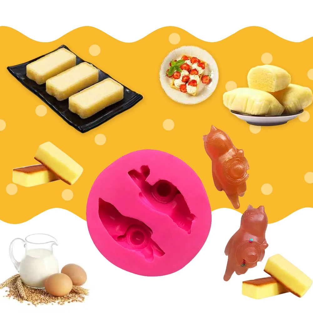 

Straw hat cat sugar molds, silicone lace mold, DIY fondant cake mold chocolate candy mold kitchen baking utensils cake tools