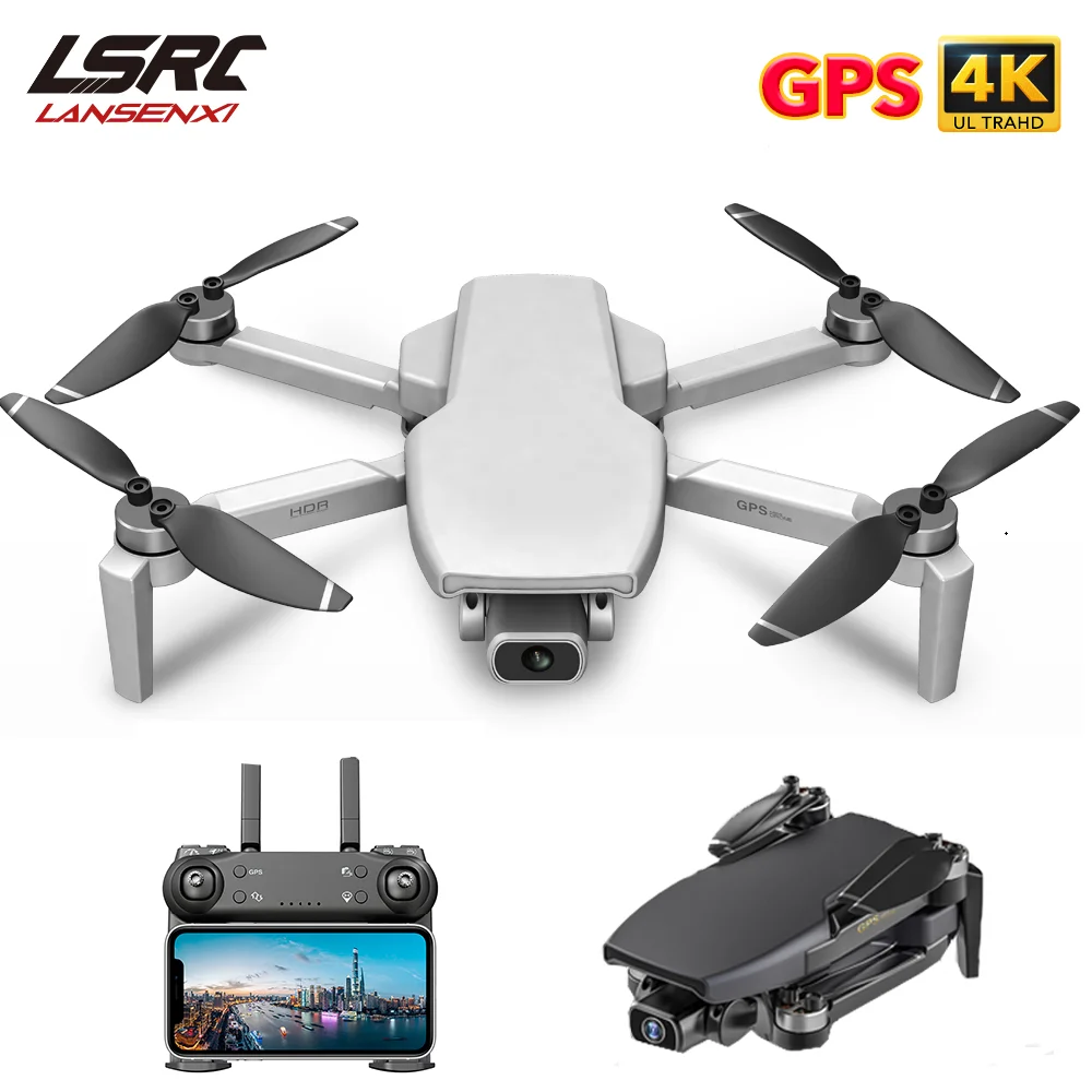 LSRC мини Дрон GPS L108 4K HD 5G WiFi бесщеточный двигатель FPV Летающий 25 минут дистанция RC 1