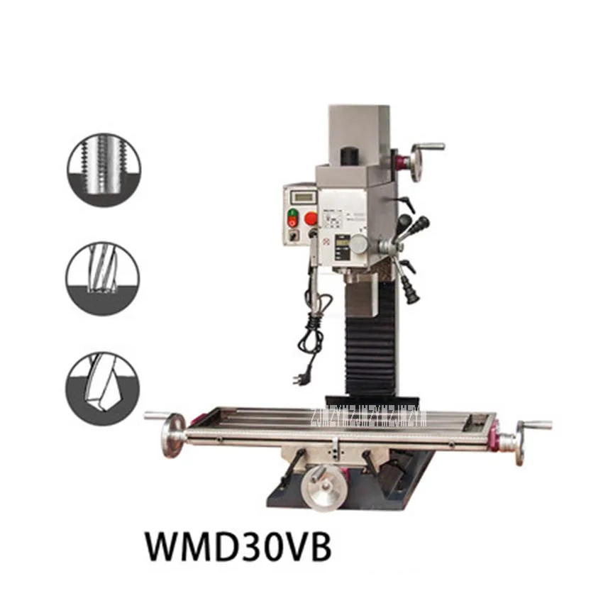 WMD30VB бытовой сверлильный фрезерный станок Многофункциональная Обработка металла фрезерный станок маленькая скамья дрель 110 В/220 В 1,5 кВт