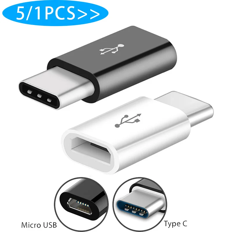 5/1 шт. мобильный телефон адаптер кабель с разъемами микро-usbи USB C адаптер Microusb разъем для Huawei Xiaomi Samsung Galaxy A7 адаптер с разъемом USB Type-C