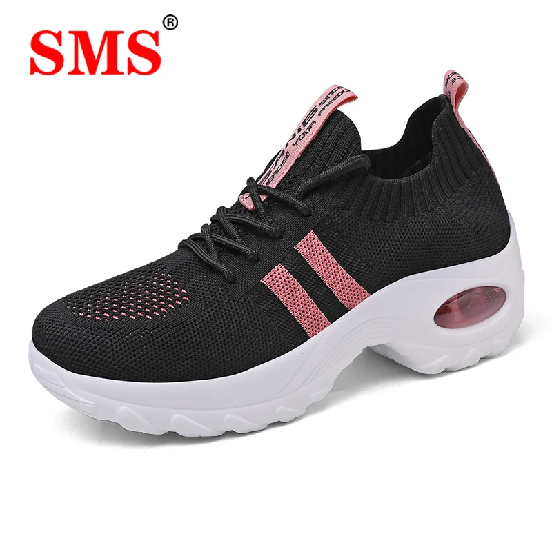 

SMS Women Sneakers Fashion Breathable Mesh Casual Shoes Light Lace Up Platform Platform Slip-On Sneakers Walking Running Shoes