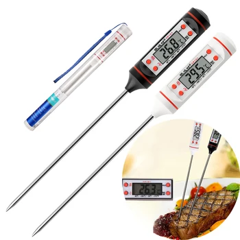 

Digital Thermometer Kitchen Supplies Tools Sensor Probe for Meat Water Milk BBQ Cooking Tools Kitchen Accessories Gadgets Goods