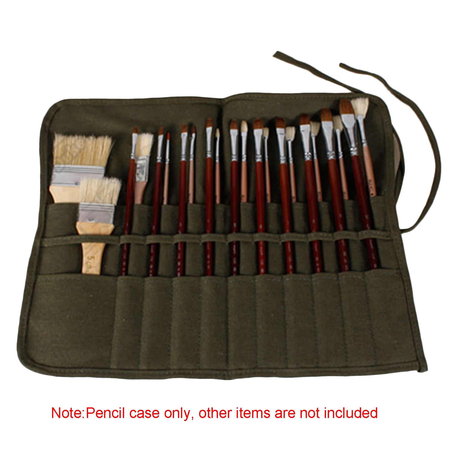 

22 Slots Canvas Roll Up Storage Bag Holder Pouch Case for Oil Brushes Paint Drawing Brush Beginners Kids Girl Boy Student Artist