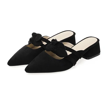 

Big Size Pointed bow decorated sandals high heels sandals women shoes woman summer ladies