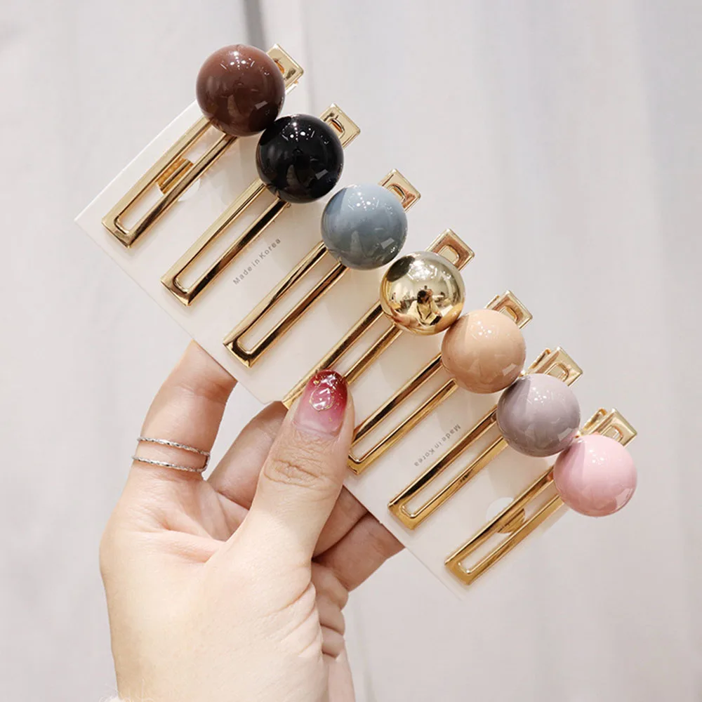 

New Fashion Hair Clip Barrettes Alloy Hairdressing Clips Clamp Candy Color Hairpins Hair Accessories DIY Hair Styling Accessory