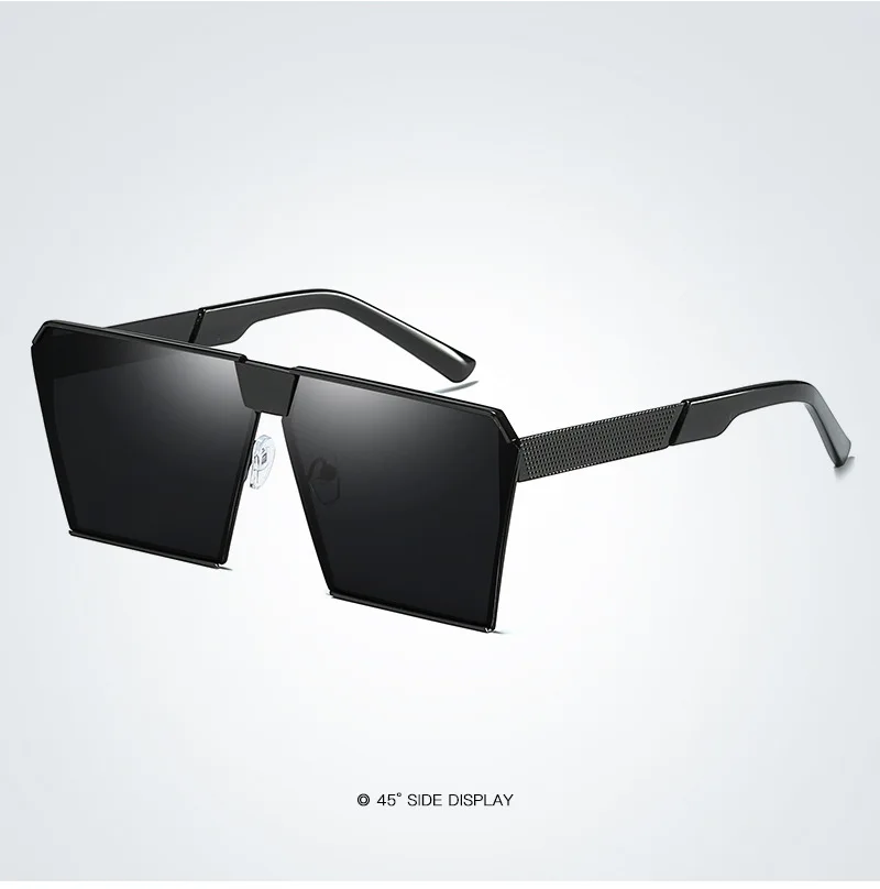 Xiasent брендовые дизайнерские цветные Новые Солнцезащитные очки женские модные очки Квадратные Солнцезащитные очки трендовые большие солнцезащитные очки UV400 - Цвет линз: Black