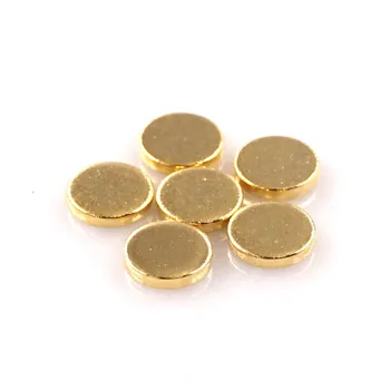 

100pcs Female Pogo Pin Diameter 5.0 mm Height 1.0 mm Flat surface Circular Contact Pad Brass Gold plate Spring connector Target