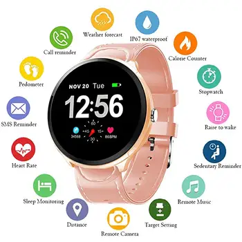 

Heart Rate Smart Watch Sports Fitness Tracker Color Screen Blood Pressure Monitoring Lady Physiological Reminder Multifunctional