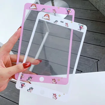 

3D Curved Edge Protective Glass For iPad 10.2 inch 2019 Cartoon Pattern Tempered Film Screen Protector