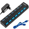 Hub USB 3,0 Multi USB Hub de múltiples puertos USB de alta velocidad Hab con/off interruptor USB divisor para PC de la computadora de la UE nos macho Hub ► Foto 1/6