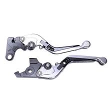 Motorcycle Accessories Aluminum Cnc Folding Extendable Brake Clutch Levers For Yamaha Mt-07 Mt 07 Fz-07 Fz 07- Titanium