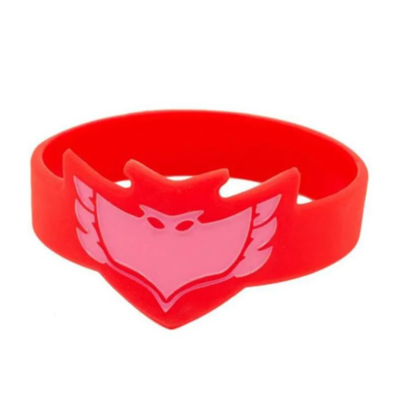 Pj Masks аниме детские игрушки костюм Мяч Силикагель браслет Маска Дети День рождения подарки