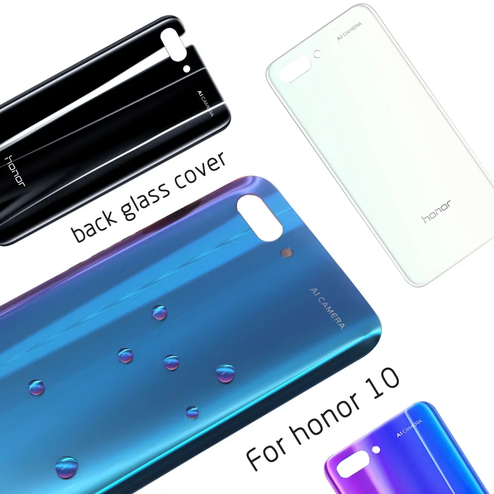 Для huawei Honor 9 10 Задняя стеклянная крышка батареи задняя дверь корпус панель для Honor9 Lite 10 Lite задняя крышка чехол+ наклейка