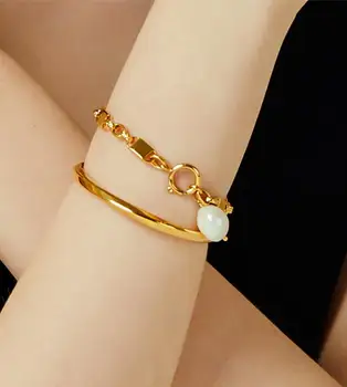 

Timeless Wonder Glam Geo Baroque Pearl Charm Bracelet Women Jewelry Punk Statement Gothic Boho Designer Ins Rare Fancy Gift 7578