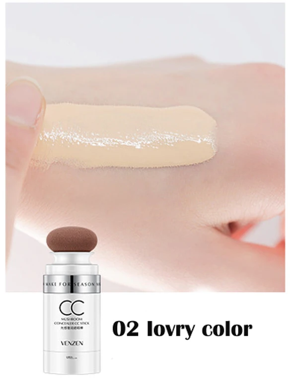Ivory color Крем-консилер с грибовидной головкой CC, консилер, натуральный цвет, контроль жирности, увлажняющий Жидкий тональный крем, отбеливающая косметика - Цвет: Ivory color