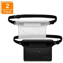 2 шт. водонепроницаемый плавательный мешок лыжный дрейф дайвинг сумка через плечо на поясе Подводные Сумки и чехлы для мобильных телефонов для пляжная лодка спорта