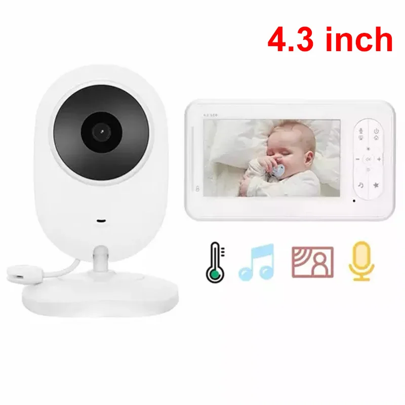 

best smart 4.3 inch 2.4ghz digital color lcd baby monitor with camera night vision audio sound video intercoms nanny sitter