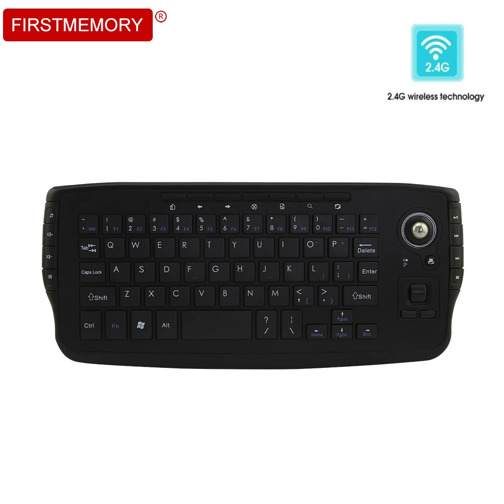 

2.4G Wireless Trackball Keyboard Computer Gaming Keyboard And Mouse 2 In 1 Mini 94 Key Optical USB Keypads For PC Laptop Desktop