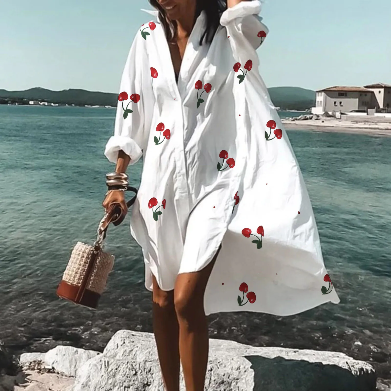 Super goed lexicon Skiën Zomer Bloemenjurk Boho Strand Blouse Shirts Jurken Vrouwen Kleding Dames  Lange Vest Top Harajuku Losse Blusas Tallas Grande _ - AliExpress Mobile