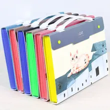 Школьная папка для файлов, мультипликационный расширяющийся кошелек, органайзер для документов, папка для файлов, А4, кавайный стиль, шесть типов,, большая емкость