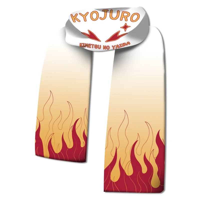 Anime Demon Slayer Kimetsu no Yaiba Kamado Tanjirou Nezuko Warm Scarfs Cosplay Props Cartoon Scarf Plush Accessories Halloween