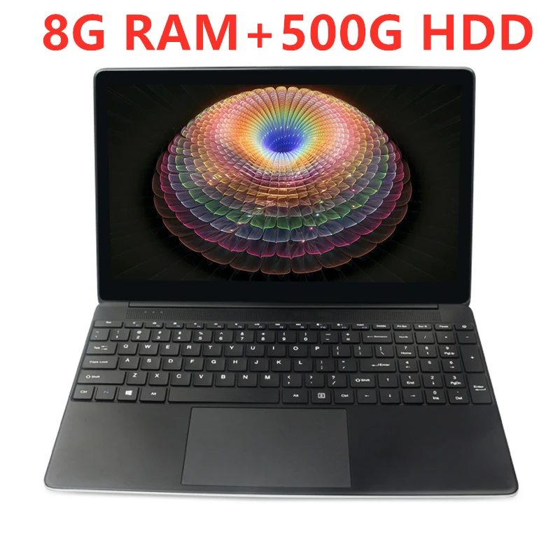 15,6 дюймов 8 ГБ ОЗУ до 720 Гб SSD Intel четырехъядерный процессор 1920X1080P FHD 5 Гб Wifi Офис Дом школа ноутбук Win10 ноутбук компьютер - Цвет: 1  (8G-500G HDD)