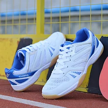 New Arrival Outdoor Men Table Tennis Shoes Men Women Breathable Professional Basminton Shoes Light Training Athletics Sneakers